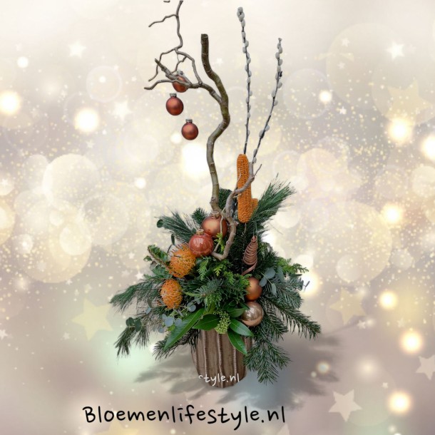 Kerststuk 'In de hoogte'