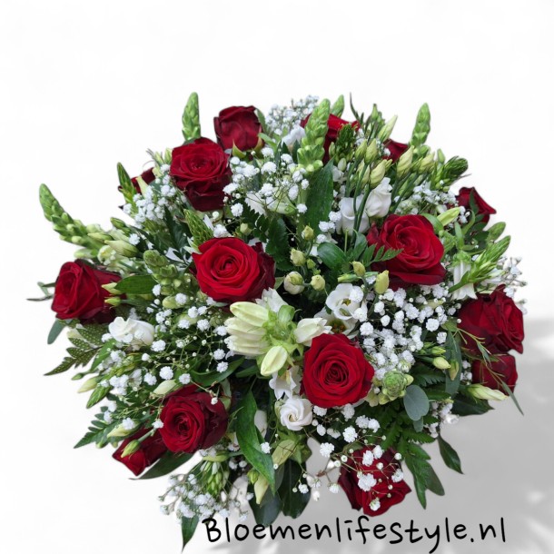 Biedermeier Rood-wit