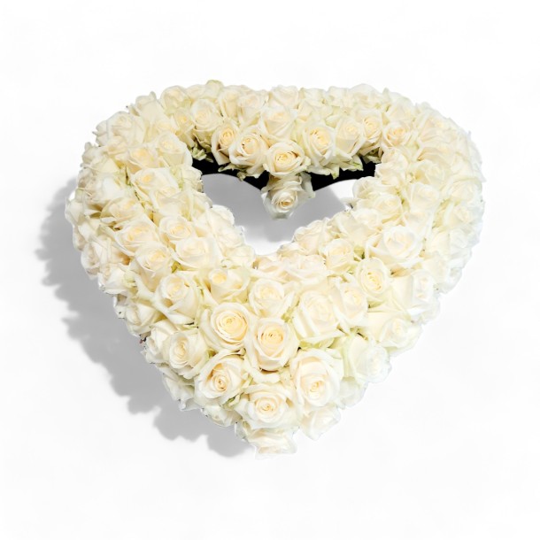 Open rouwhart 'Rozen'