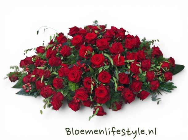 Rouwstuk met Rozen