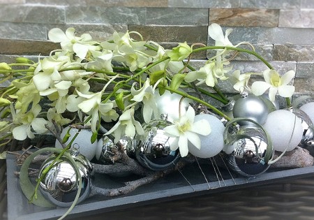 Kerststuk met Orchidee