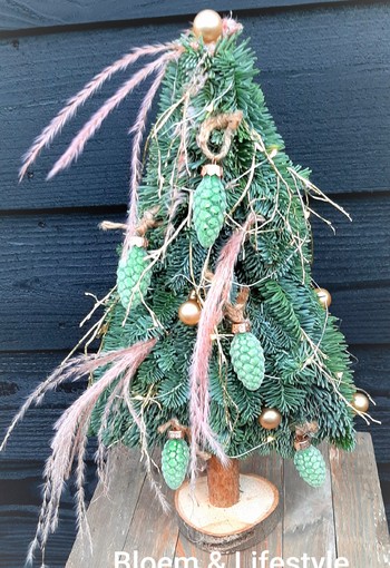 Kerstboom op voet