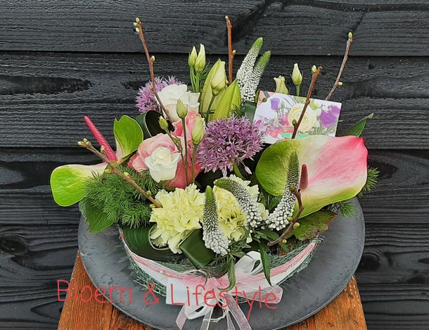 Bloementaart met Anthurium