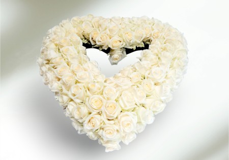 Open rouwhart 'Rozen'