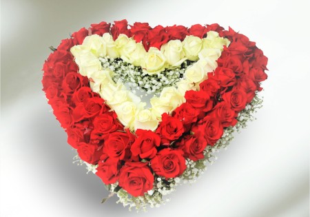 Rouwhart 'Rood-wit'