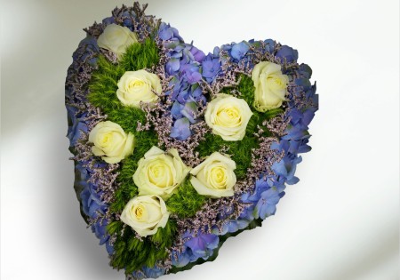 Rouwhart met Hortensia