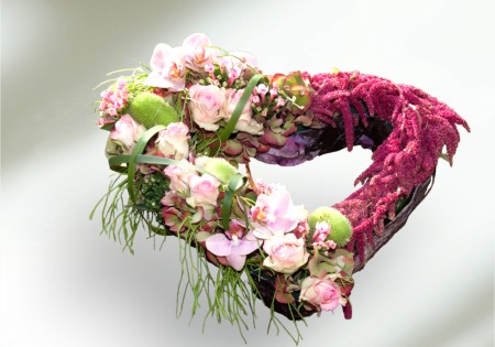 Rouwhart met  Orchidee