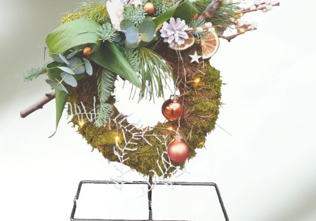 Kerstkrans 'op hoogte'