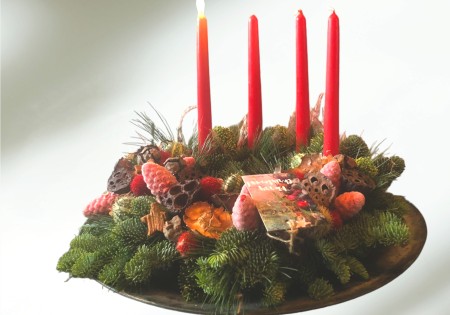 Kerst-adventskrans 