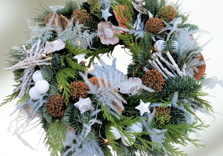 Traditionele kerstkrans