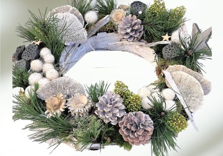 Kerstkrans 'White Christmas'