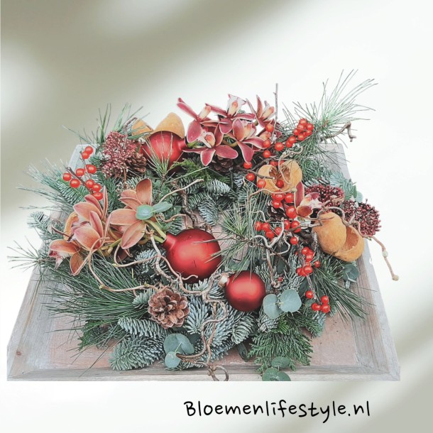 Kerstkrans met Orchidee