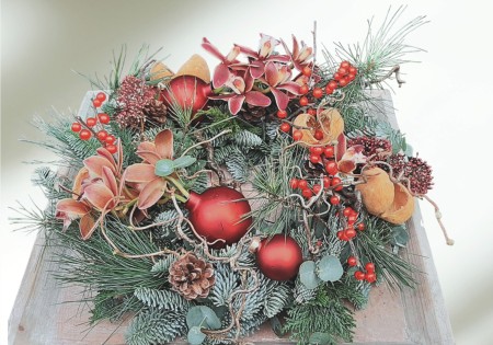 Kerstkrans met Orchidee
