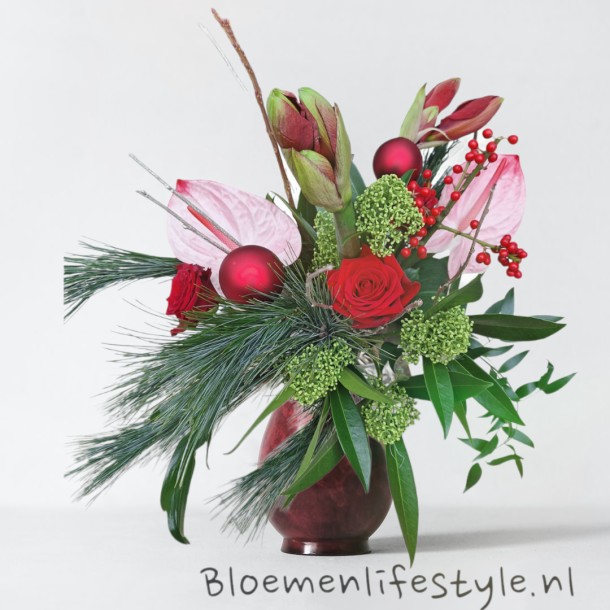 Kerstboeket met Anthurium