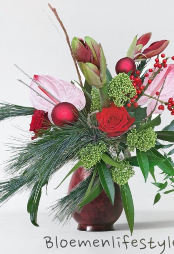 Kerstboeket met Anthurium