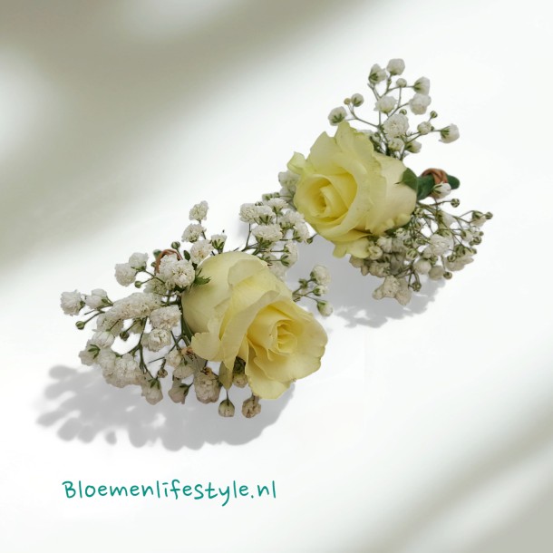 (Kinder)corsage roos met gips