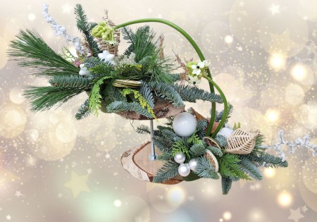 Kerststuk 'Kerst etagère'