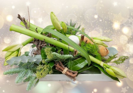 Kerststuk 'Moderne Amaryllis'