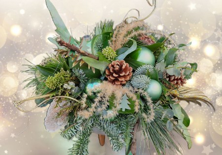 Kerststuk "All I want for Christmas'