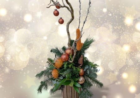 Kerststuk 'In de hoogte'