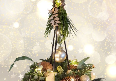 Luxe kerststuk op schaal