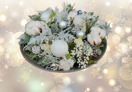 Kerstkrans 'Let it snow'