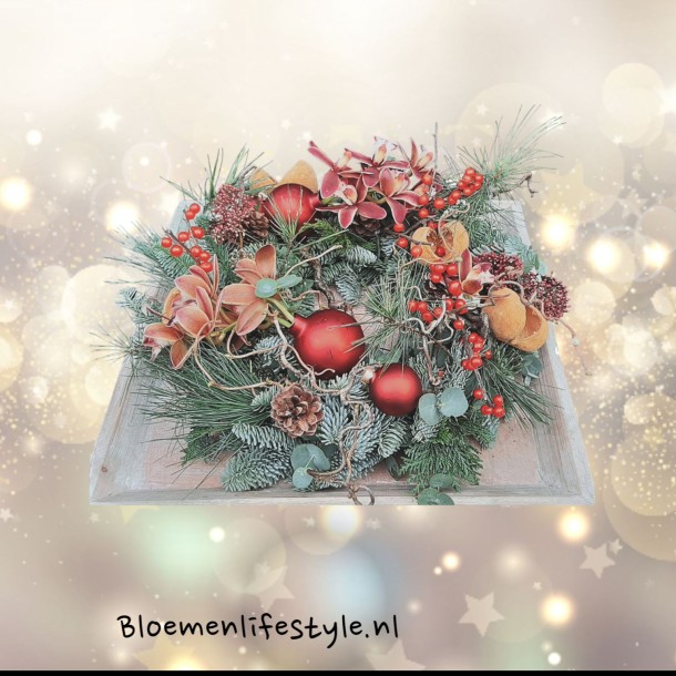 Kerstkrans met Orchidee
