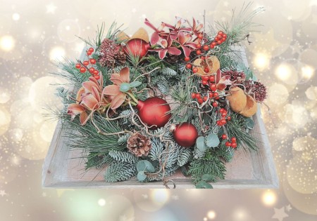 Kerstkrans met Orchidee