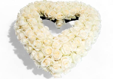 Open rouwhart 'Rozen'