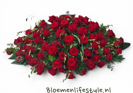 Rouwstuk met Rozen