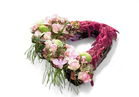 Rouwhart met  Orchidee