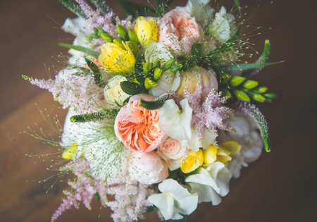 Bruidsboeket met lathyrus