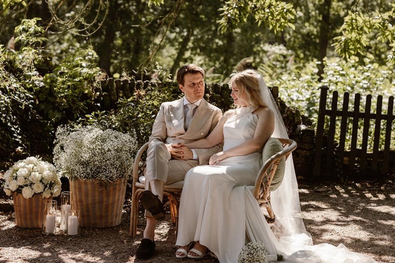 Bruidsboeket-bloemdecoraties 'Gips'