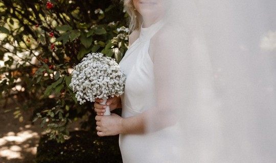 Bruidsboeket-bloemdecoraties 'Gips'